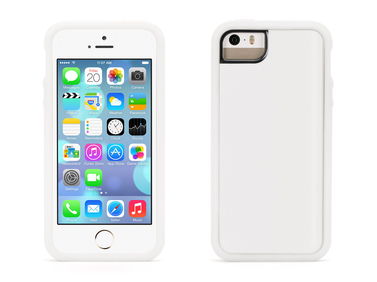 iPhone 5/5S/SE Capa Identity Griffin Capa protetora branca para iPhone vista de frente e de trás