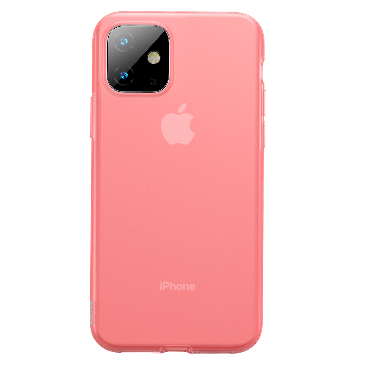 Capa Silicone Baseus Liquid Gel para iPhone 11 Pro Capa silicone rosa translúcida para iPhone com recorte para câmara