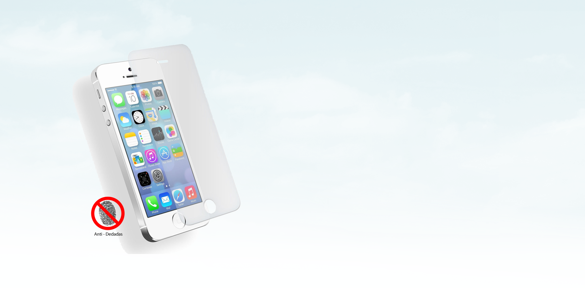 Películas de Protecção de Ecrã Plásticas Anti-Dedadas (Efeito Mate) para iPhone 5 Smartphone com pelicula protetora transparente e ícone oleohidrófugo