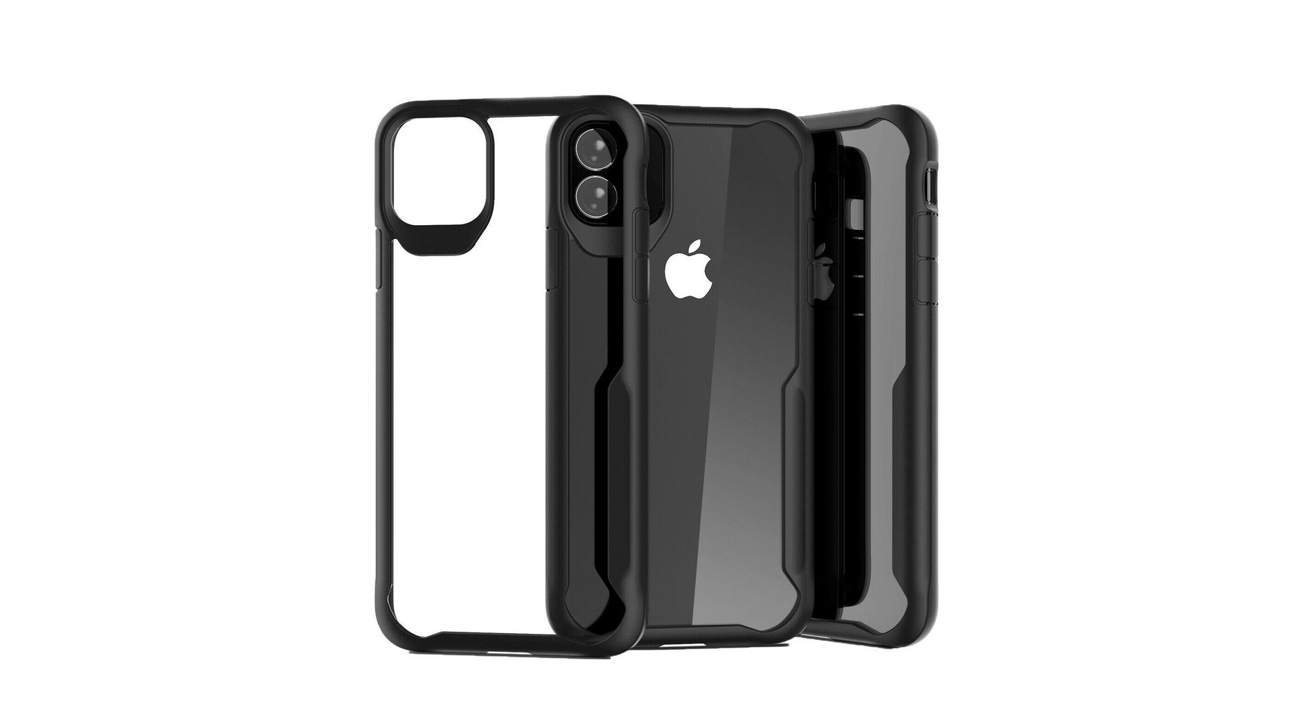 Capa Anti-Shock Proda Hart para iPhone 11 Pro Capa protetora transparente e preta para smartphone iPhone