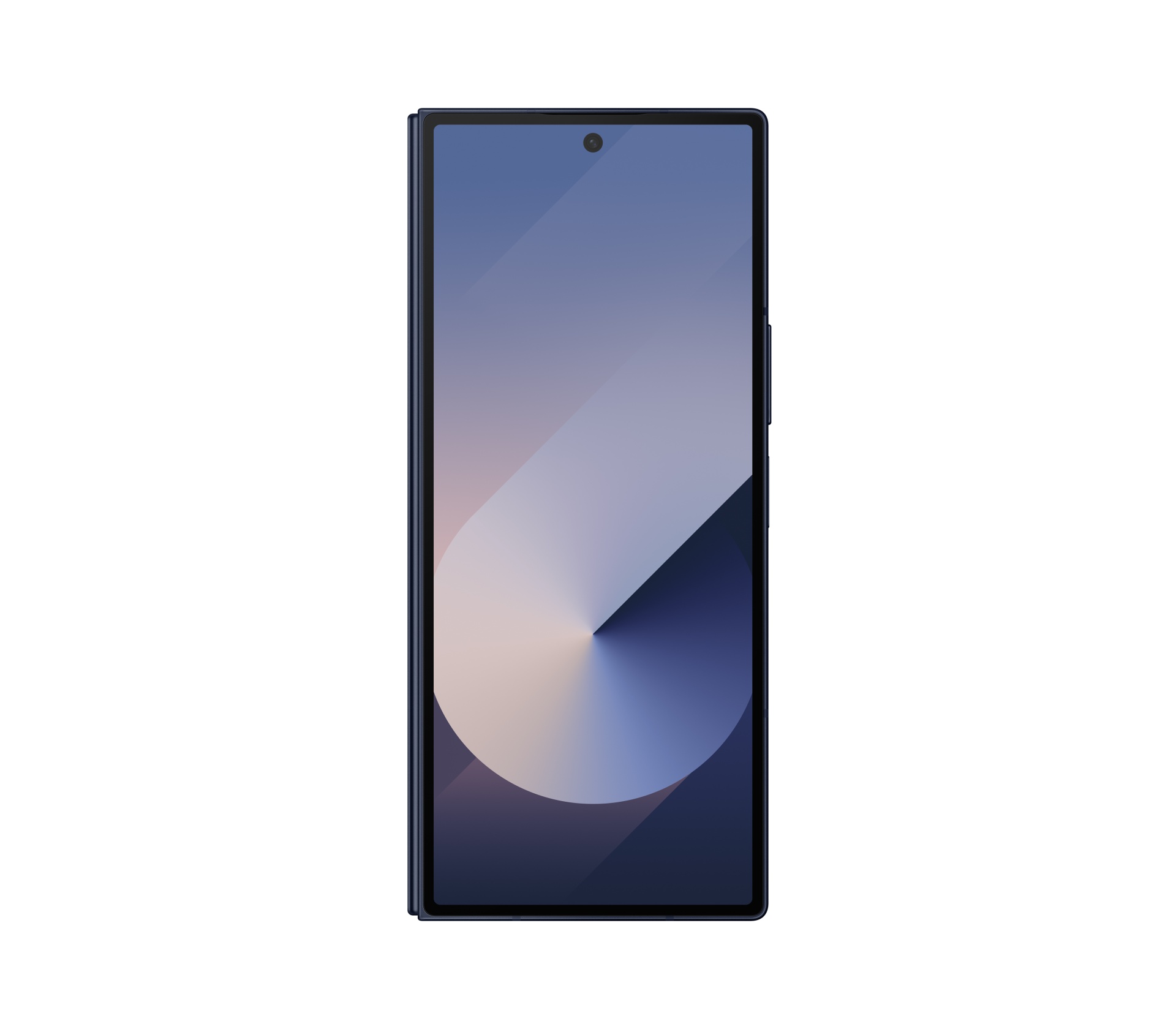 Samsung Galaxy Z Fold 6 12GB/512GB - Navy Smartphone preto com ecrã grande e orifício para câmara frontal