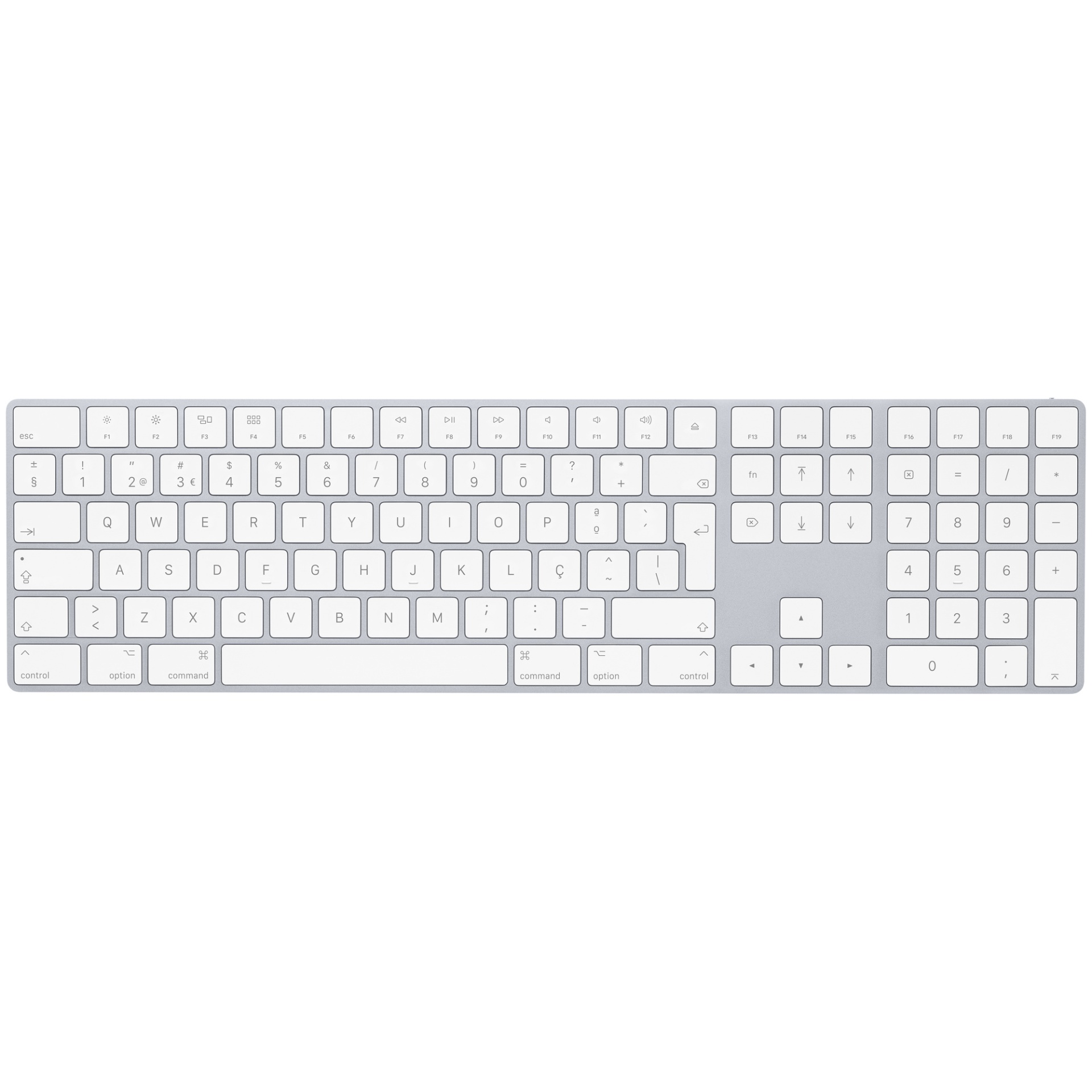 Apple Magic Keyboard com teclado numérico - Português Teclado branco e cinza claro com teclado numérico