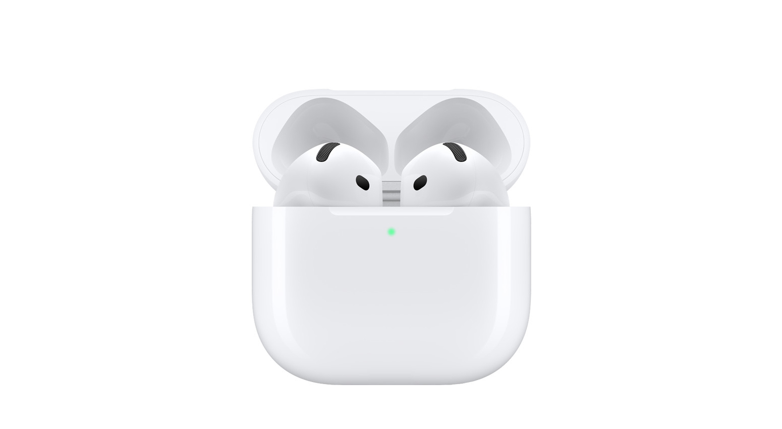 Apple AirPods 4 Auriculares sem fios brancos no estojo de carregamento aberto