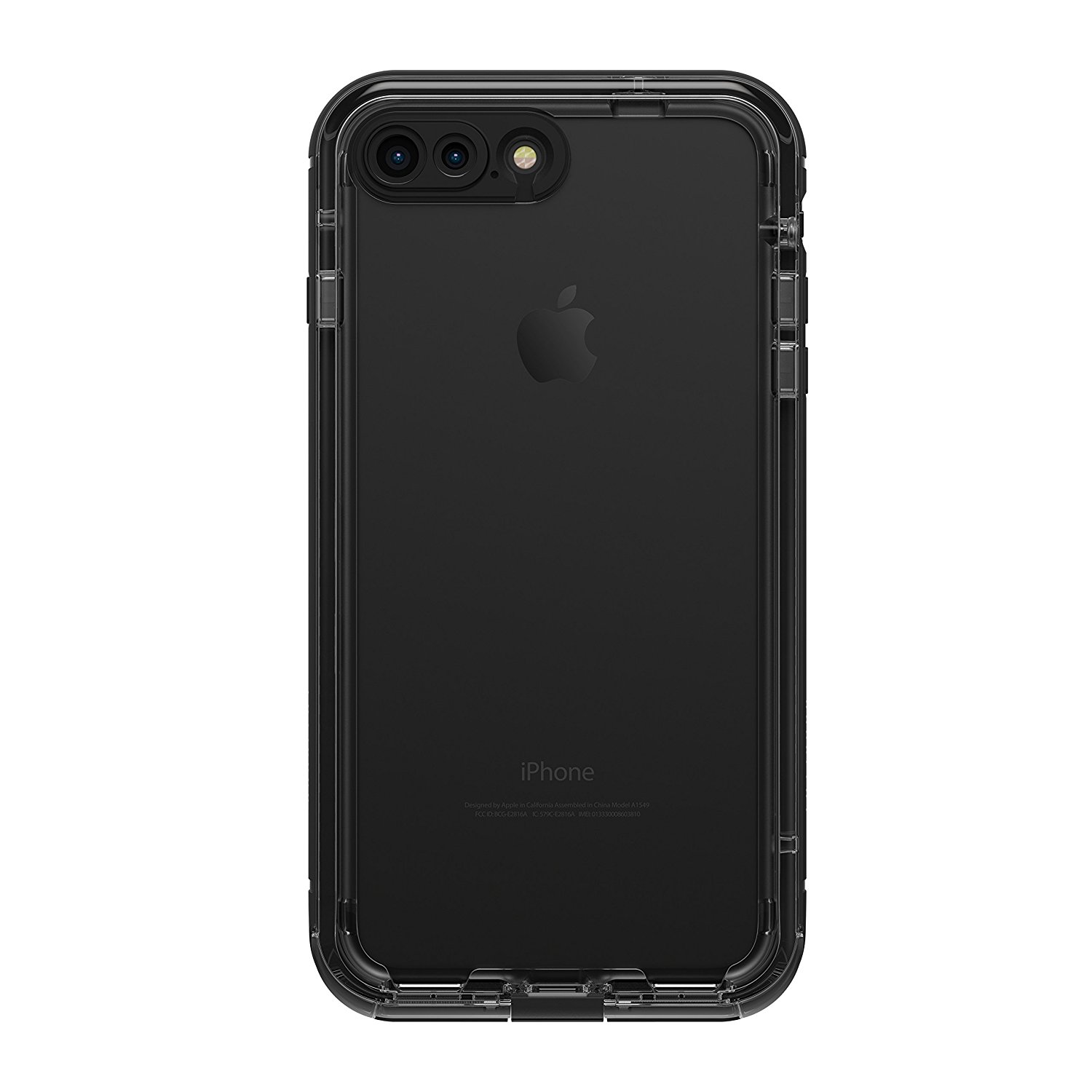 iPhone 7 Plus Capa Lifeproof NÜÜD Telemóvel iPhone preto com capa transparente