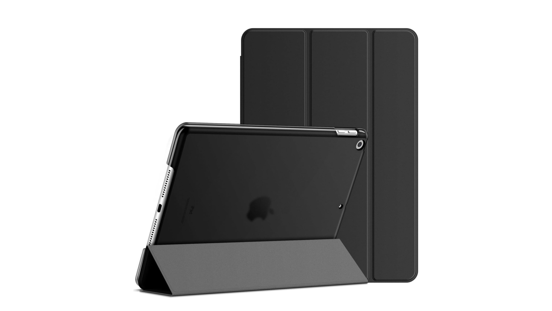 Capa Folio Jetech para iPad 10.2" - Preto Capa preta para tablet iPad com suporte dobrável