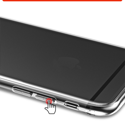 Capa transparente para smartphone com proteção para botões laterais