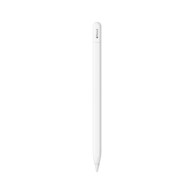 Caneta digital Apple Pencil branca com texto Apple Pencil