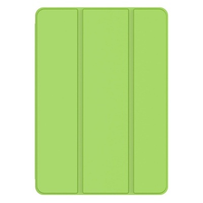 Capa verde para tablet com dobras verticais