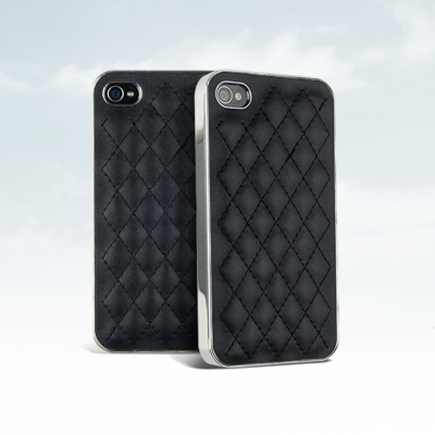 Capas de smartphone em couro sintético acolchoado em várias cores