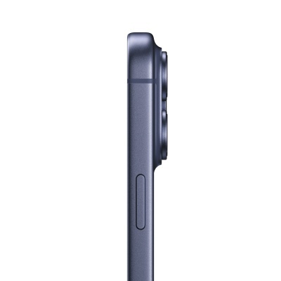 Smartphone cinzento metalizado visto de lado com duas câmaras