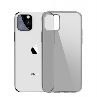 Smartphone branco Apple iPhone com capa protetora transparente