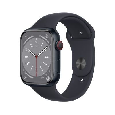 Smartwatch com mostrador cinza e bracelete preta de silicone