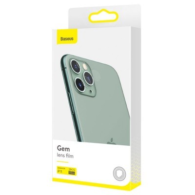 Embalagem Baseus Gem filme protetor para lentes de câmara iPhone 11