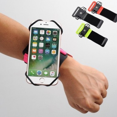 Suporte para smartphone de pulso com telemóvel branco encaixado