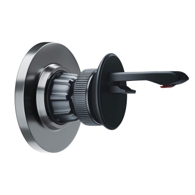 Dispensador de sabão líquido preto com base metálica prateada