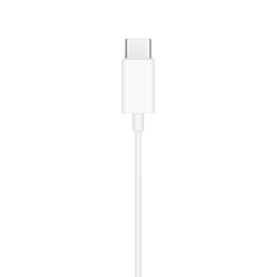 Cabo USB tipo C branco com conector metálico