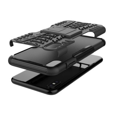 Capa protetora preta para smartphone com textura antiderrapante