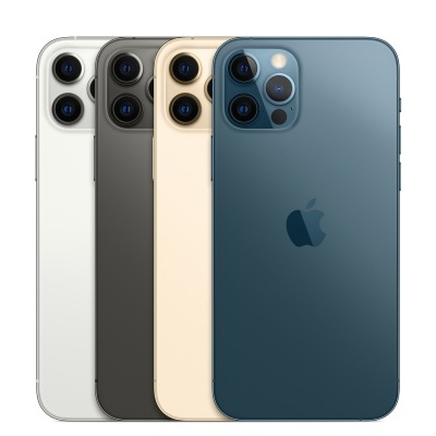 Conjunto de iPhones em várias cores vistos de trás