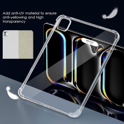 Capa transparente anti-UV para tablet com alta transparência e prevenção de amarelamento.