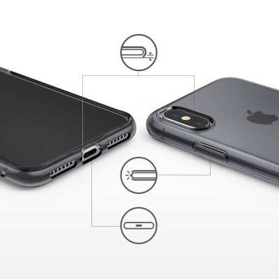 Capas transparentes para iPhone com proteção e recortes para botões e câmara