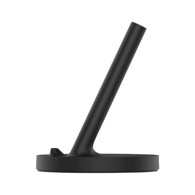 Suporte preto para telemóvel ou tablet com base redonda