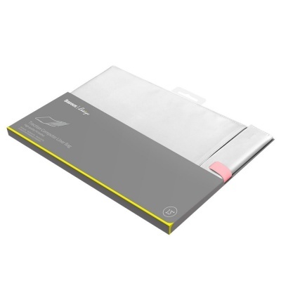Capa protetora branca para tablet na embalagem cinzenta da Baseus