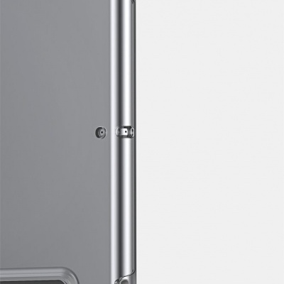 Capa protetora transparente para tablet com recortes para câmara e botões