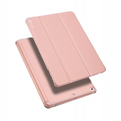 Capa protetora rosa para tablet com dobras para suporte