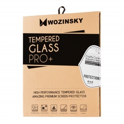 Embalagem de protector de ecrã TEMPERED GLASS PRO+ WOZINSKY em papel castanho