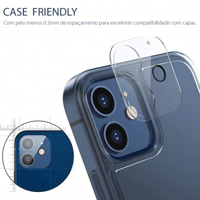 Proteção de vidro para lente de câmera de smartphone azul