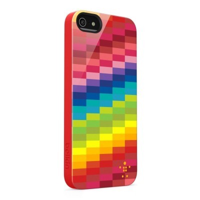 Capa colorida para smartphone com padrão quadriculado