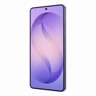 Smartphone roxo com moldura metálica e ecrã infinito