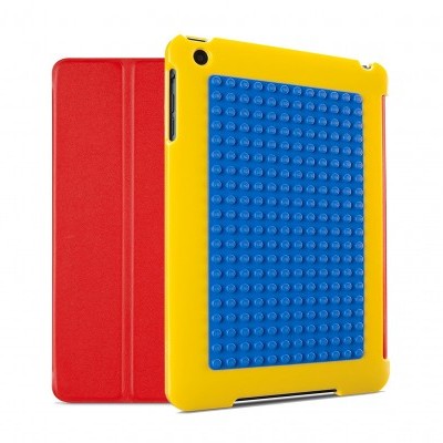 Capa protetora colorida para tablet com textura de blocos