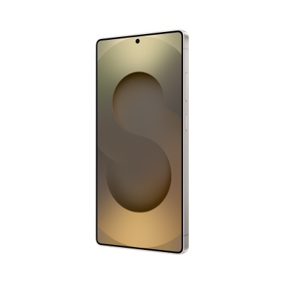 Smartphone prateado com ecrã grande em fundo branco