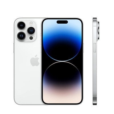 Smartphone Apple iPhone branco visto de frente, traseira e lado