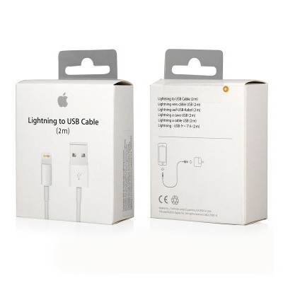 Cabo Lightning para USB 2 metros com embalagem branca