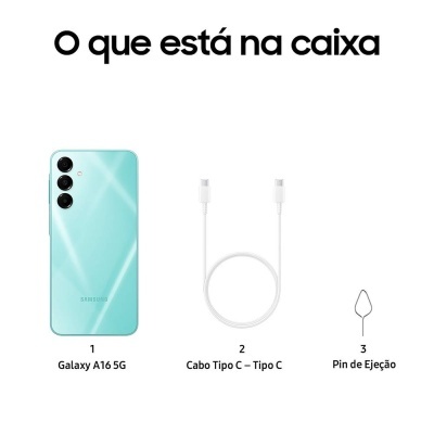 Smartphone azul, cabo tipo C e pin de ejeção em ilustração