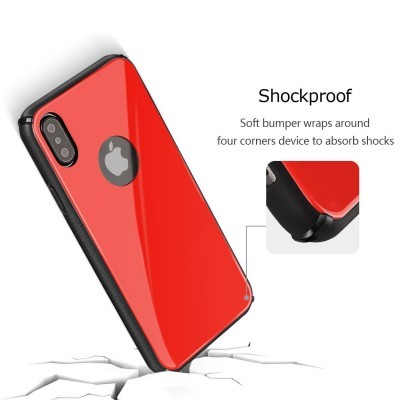 Capa vermelha para smartphone com protecção de bordas negras