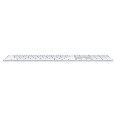 Teclado branco fino com teclado numérico