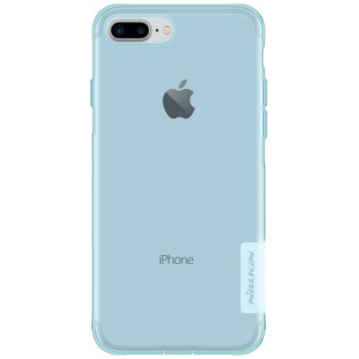 Capa transparente para iPhone azul com etiqueta NILLKIN