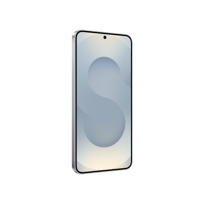 Smartphone com moldura prateada e ecrã grande com padrão abstrato cinzento