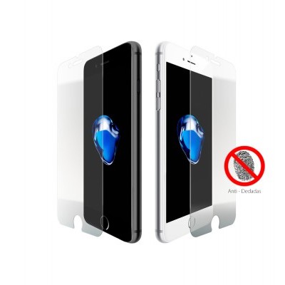 Protetores de ecrã transparentes para smartphone, um branco e outro preto, com ícone sem bolhas