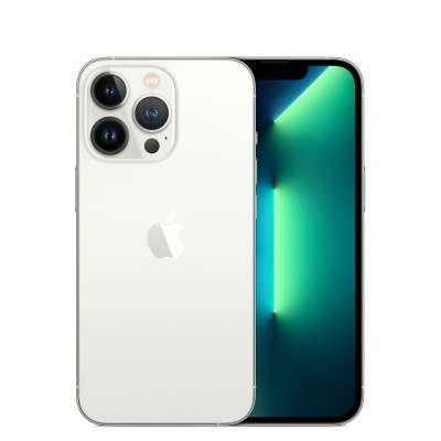 Smartphone branco com três câmaras traseiras e ecrã colorido