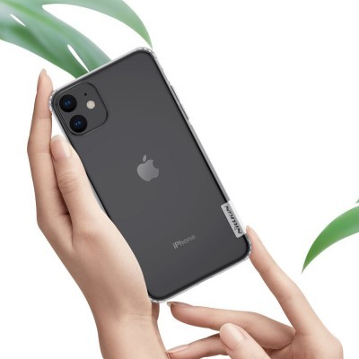 Capa transparente para iPhone preto com etiqueta NANK