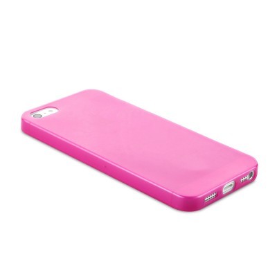 Capa de smartphone rosa vibrante em fundo branco