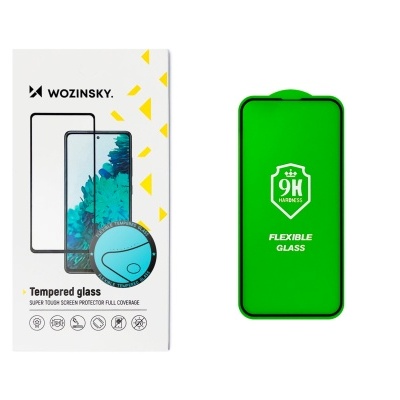 embalagem branco e vidro protetor dourado e verde para telemóvel