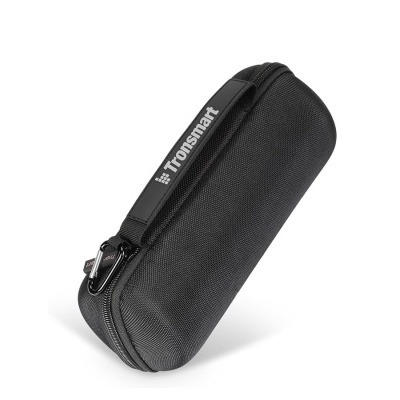 Estojo preto rígido com etiqueta Tronsmart