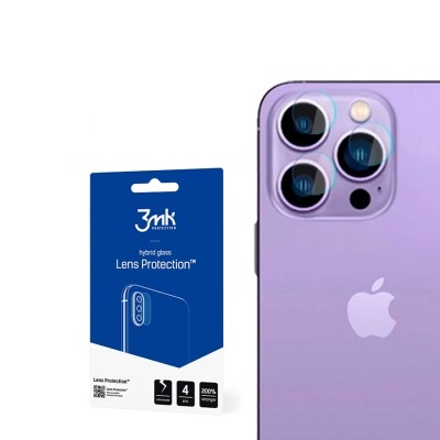 Proteção para lentes 3mk com telemóvel lilás Apple