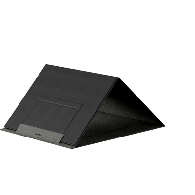 Suporte preto dobrável para tablet ou livro com base inclinada