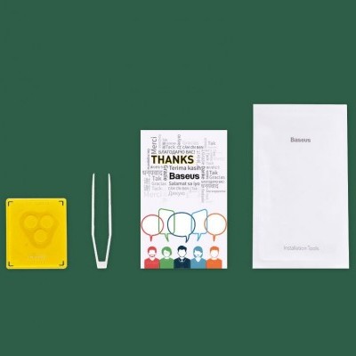 Conjunto de ferramentas de instalação Baseus com pinça, peça amarela, cartão colorido e folha branca